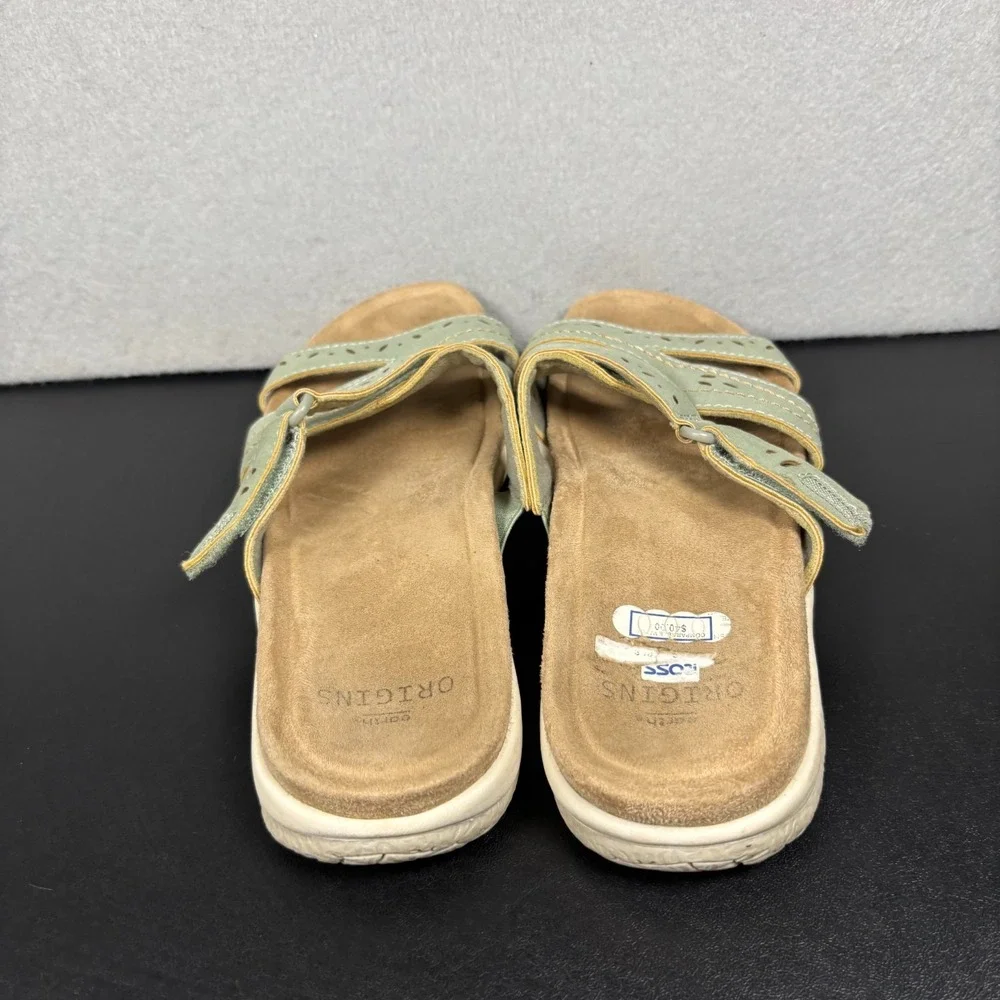 Earth Origins Sandra Womens Sandals Size 7.5  Green Strappy Comfort Casual Shoes
